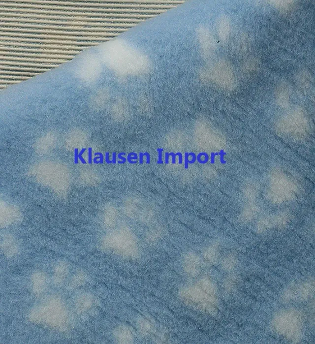 Vetbed hundetæppe skridsikker 80x100 cm lyseblå pote
