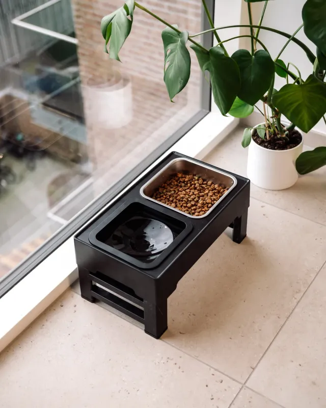 Doksie Home H2 hundeskål med stativ anti-spild