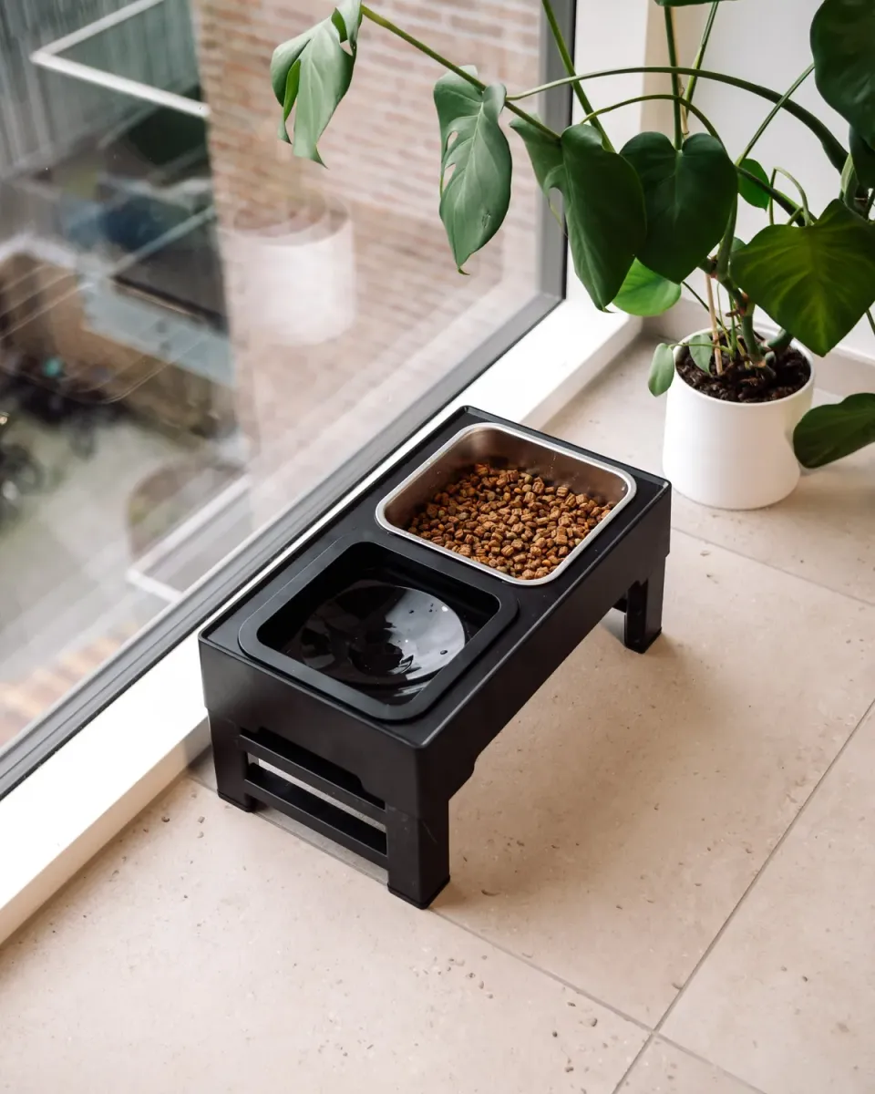 Doksie Home H2 hundeskål med stativ anti-spild