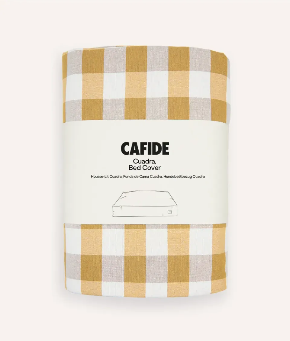 Cafide Cuadra hundesengsbetræk sennep vichy