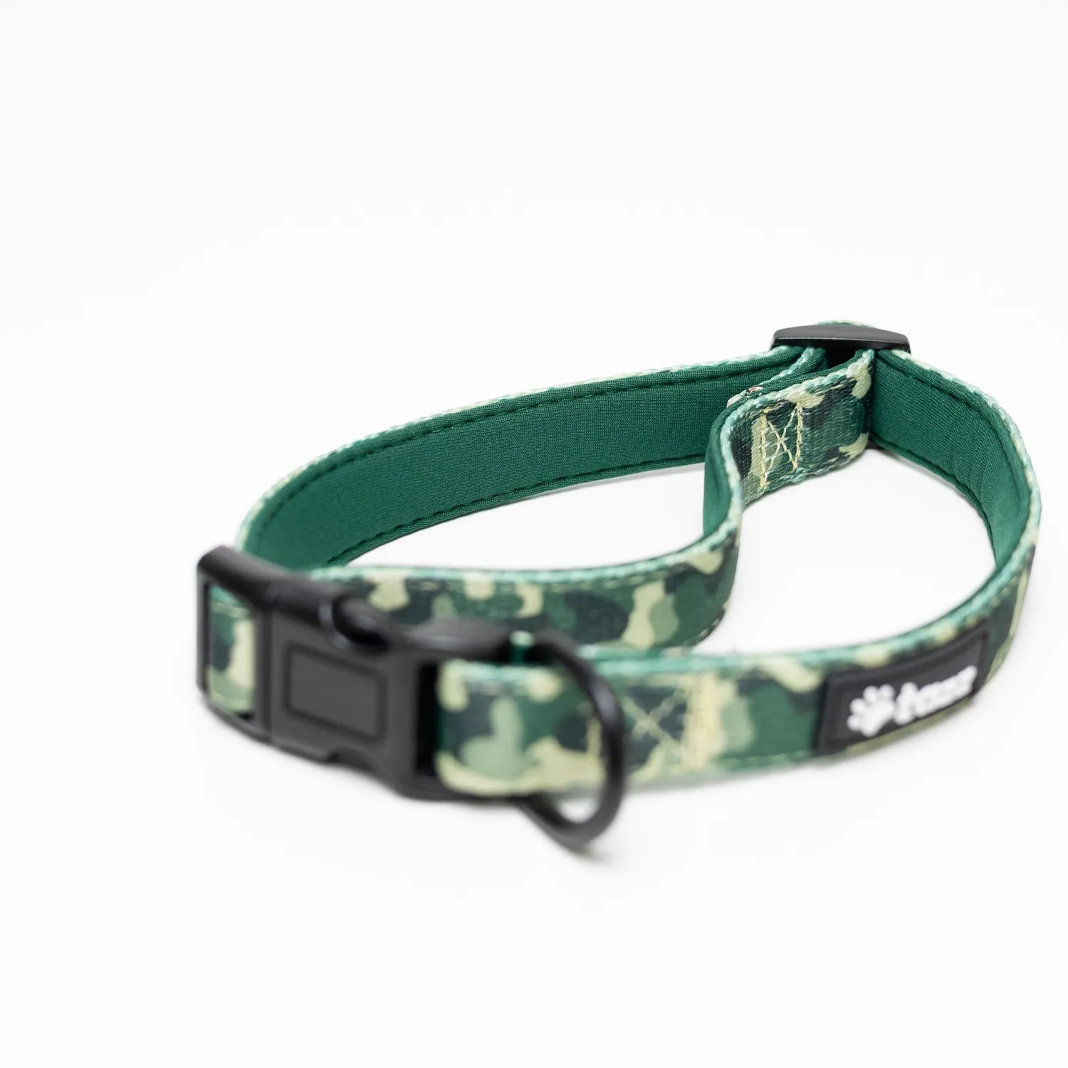 Tazz Green Camo hundehalsbånd justerbart