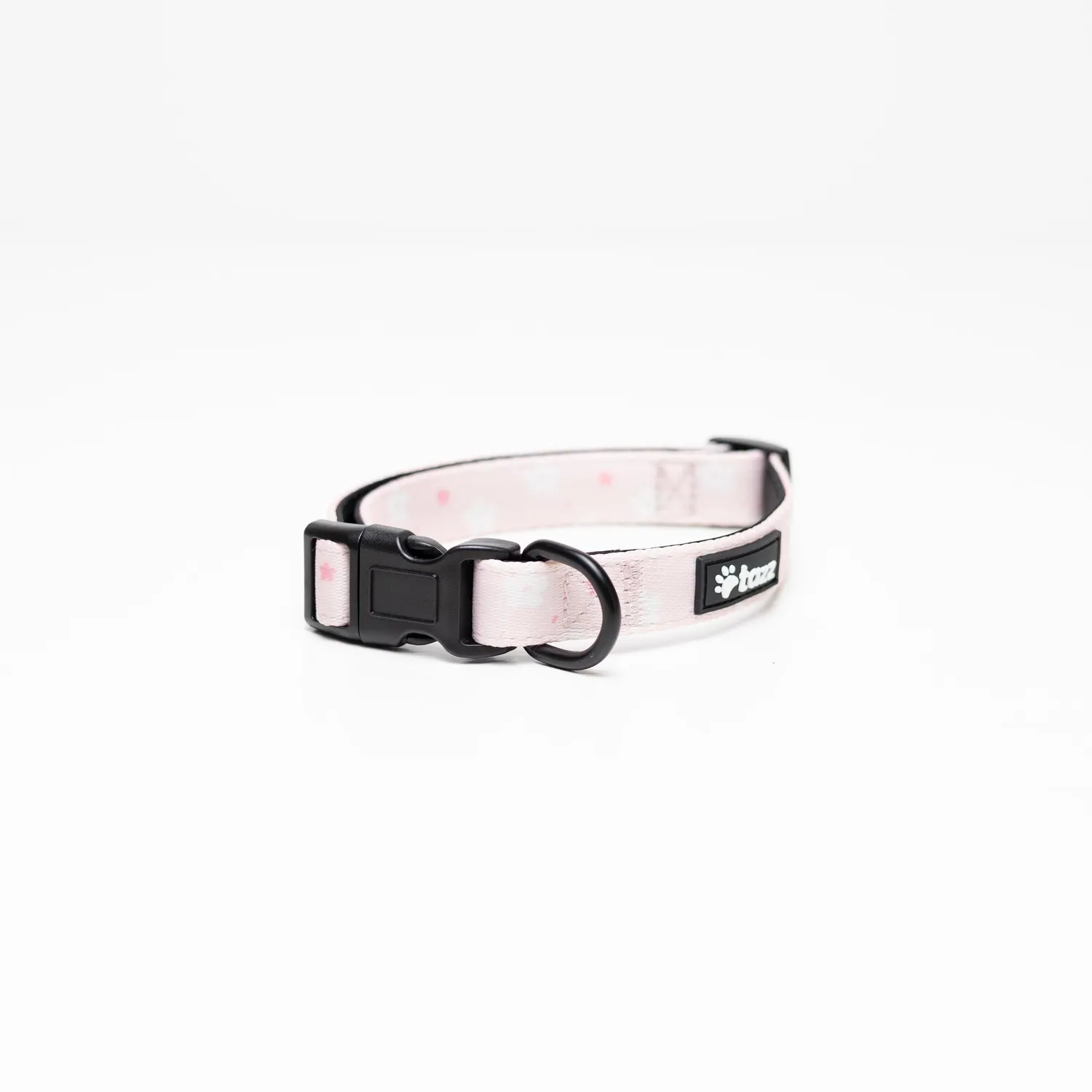 Tazz Pink Flower hundehalsband lyserod blomst