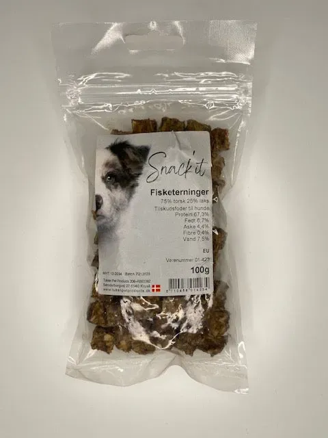 Snack'it fisketerninger hundegodbidder 100 g