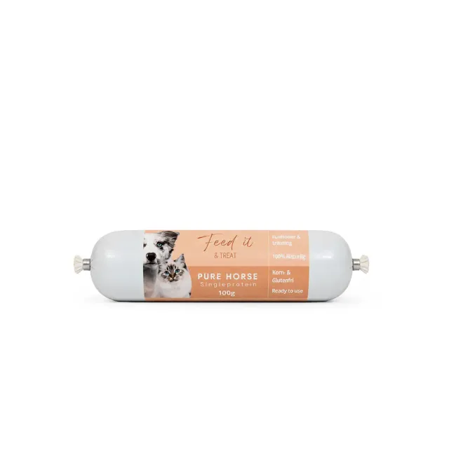 Snackit Singleprotein Hest hundepølse 100g proteinrig