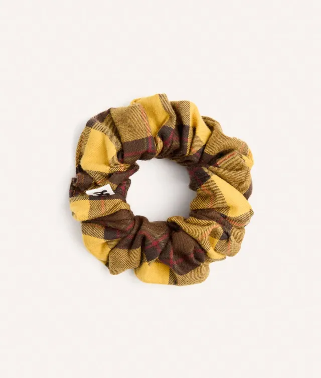 Cafide Noa scrunchie sennep tern bomuld elastik
