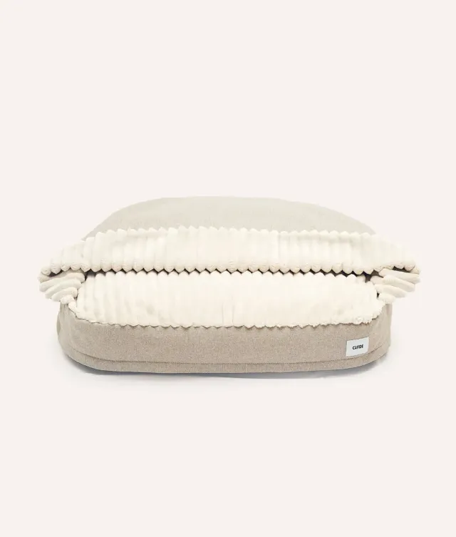 Cafide Maso hundeseng M beige chenille med hule