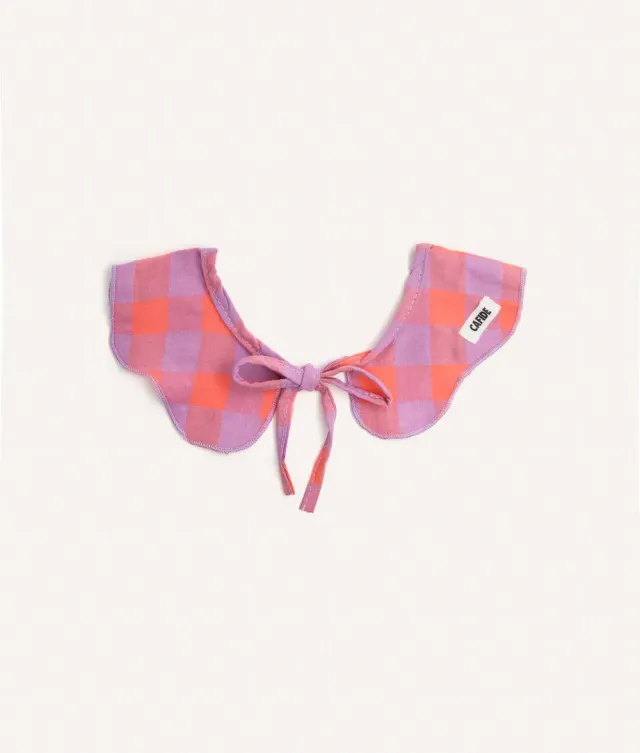 Cafide Lola Violet Gingham halsklud violet ternet