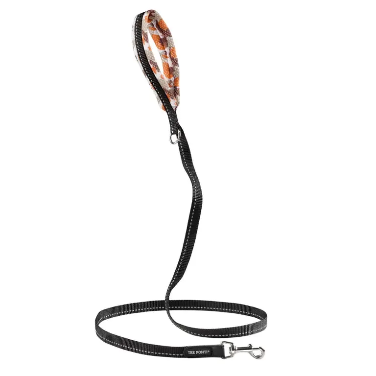Tre Ponti Mesh hundeline 130 cm Sort med refleks