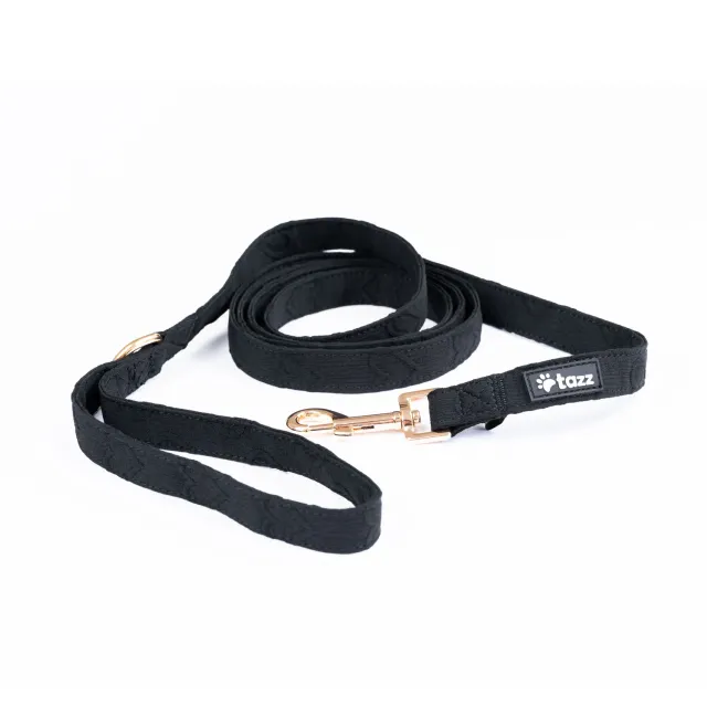 Tazz Silhouettes hundesnor sort 200 cm tone-i-tone hjerte