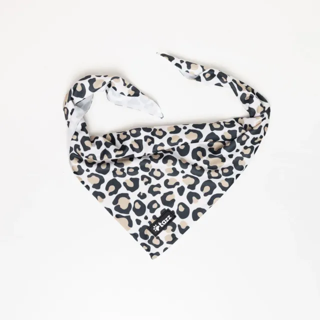 Tazz Just Leo bandana til hund med leopardmønster