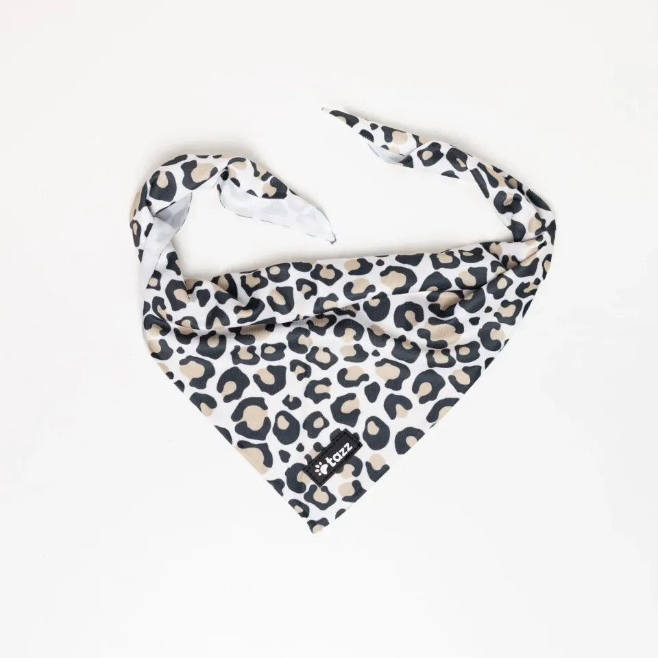 Tazz Just Leo bandana til hund med leopardmønster